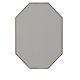 Miroir murale hexagone Comby 45x70cm Bois foncé