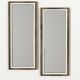 Lot de 2 miroirs décoratifs Ancon L29,5xH70cm Bois foncé et Blanc