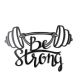 Décoration murale Felzo L50xH34cm 'BE STRONG' Métal Noir