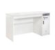 Bureau moderne 3 tiroirs et 1 porte Widy L138cm Blanc et Gris