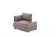 Fauteuil moderne accoudoir à gauche Chico Tissu Marron clair