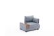 Fauteuil moderne accoudoir à droite Chico Tissu Bleu clair