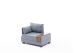 Fauteuil moderne accoudoir à gauche Chico Tissu Bleu clair