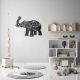 Décoration murale éléphant Luma L65xH50cm Métal Noir