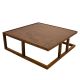 Table basse carré Migary 105cm Pin massif foncé