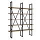 Étagère bibliothèque style industriel Axonda L126cm Métal Noir et Bois clair