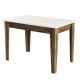 Table de salle à manger avec rangement Fiorita L110cm Bois et Blanc