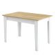 Table de salle à manger avec rangement Fiorita L110cm Blanc et Chêne clair