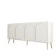 Buffet style minimaliste 4 portes Lyana Crème et Or