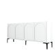 Buffet style minimaliste 4 portes Lyana L180cm Blanc et Noir