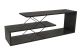 Meuble TV 2 étagères Loiria 120cm Métal Noir et Bois Anthracite