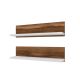 Lot de 2 étagères murales Ashile L60cm Bois foncé et Blanc