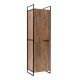 Armoire fermée style industriel Fodienda L64cm Métal Noir et Bois Pin foncé