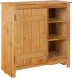 Buffet style campagnard 1 porte Bahas L90cm Pin massif ciré Naturel