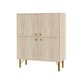 Buffet 4 portes Soho 95x111cm Bois Effet Travertin Beige