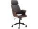 Fauteuil de bureau Massino Bois foncé et Simili Marron