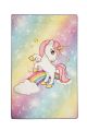 Tapis Nuan 100x160cm Velours Motif Unicorne animé Multicolore