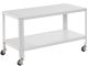 Table basse à roulettes style industriel Sinay L80cm Métal Blanc