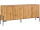 Sideboard 4 Doors Oak Black