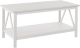 Table basse style campagnard Taliana L112cm Pin massif Blanc