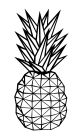 Décoration murale Gardner ananas L22xH55cm Métal Noir