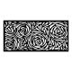 Décoration murale Florino L100x48Hcm Motif abstrait, roses Métal Noir