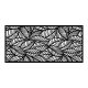 Décoration murale Hojina L100x48Hcm Motif Feuilles Métal Noir