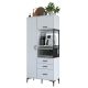 Buffet de cuisine 2 portes et 3 tiroirs Ariane L90cm Blanc