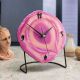 Horloge à poser design Galazi L18xH20cm Noir et Motif moderne , fond dégradé Rose