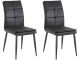 Chair in Anthracite Microfibre Metal 2 Pack