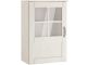 Meuble haut de cuisine 1 porte Albioz L50cm vitrée Pin massif Blanc