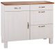 Meuble bas de cuisine 4 tiroirs et 1 porte Albioz L100cm Pin Blanc et Marron miel