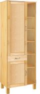 Armoire pour cuisine 2 portes et 1 tiroir Albioz L75cm Pin massif ciré Naturel