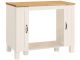 Meuble pour four 2 portes Albioz L100cm Pin massif Blanc et Marron miel