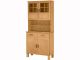 Buffet 2 portes vitrées et 2 tiroirs Albioz L85cm Pin massif Naturel