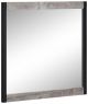 Miroir mural Shester L60xH70cm Bois Gris et Métal Noir