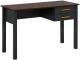 Bureau 2 tiroirs Oraz L120cm Anthracite et Bois foncé