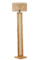 Lampadaire design Robian H150cm Avec cannage Beige et Bois foncé