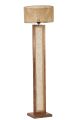 Lampadaire design Robian H150cm Cannage Beige et Bois foncé