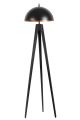 Lampadaire design champignon Ciol L155cm Abat jour Métal Noir avec support Bois Noir