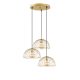 Suspension 3 lampes Modo D55cm Métal Or