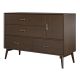 Buffet 4 tiroirs et 1 portes Brillya L119cm Bois foncé