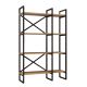 Étagère bibliothèque style industriel Opawa L87,5cm Bois clair et Métal Noir