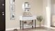 Console style industriel avec miroir Evelis Blanc