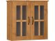 Meuble haut de cuisine 2 portes vitrées Albioz L60cm Pin Naturel