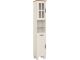 Meuble colonne de salle de bain 1 tiroir et 2 portes Albioz L33cm Pin Blanc et Naturel