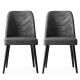 Lot de 2 chaises Conla Velours Anthracite