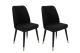 Lot de 2 chaises Vatri Velours et Métal Noir et Or