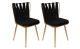 Lot de 2 chaises Scribe Métal Or et Velours Noir