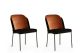 Lot de 2 chaises Argula Velours Bronze et Noir